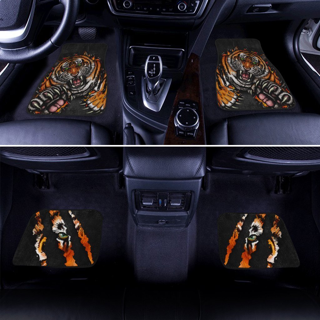 Best Big Cat Tiger Car Floor Mats Custom Gift Idea Car Accessories - Gearcarcover - 2