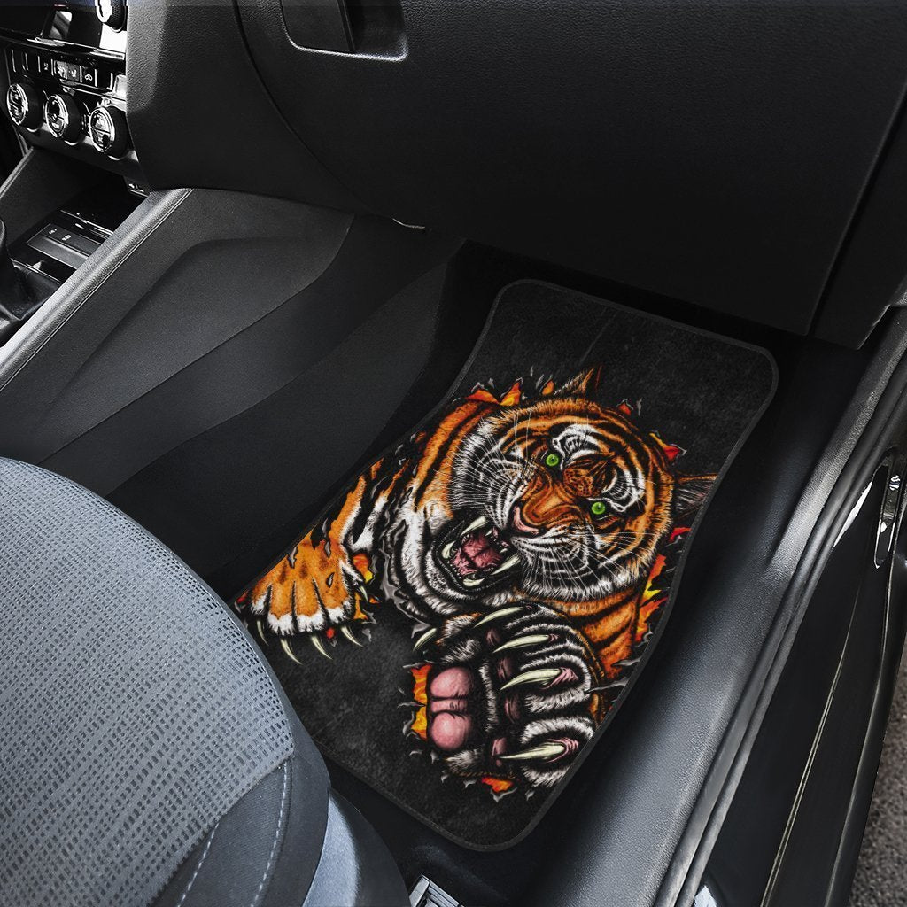Best Big Cat Tiger Car Floor Mats Custom Gift Idea Car Accessories - Gearcarcover - 4
