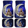 Best Pitbull Dad Car Floor Mats Custom I Love You To The Moon And Back Galaxy Car Accessories - Gearcarcover - 1