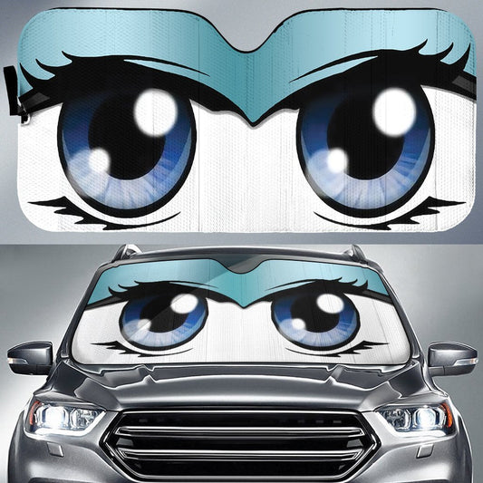 Big Anime Girl Eyes Car Sunshade Custom Car Accessories - Gearcarcover - 1