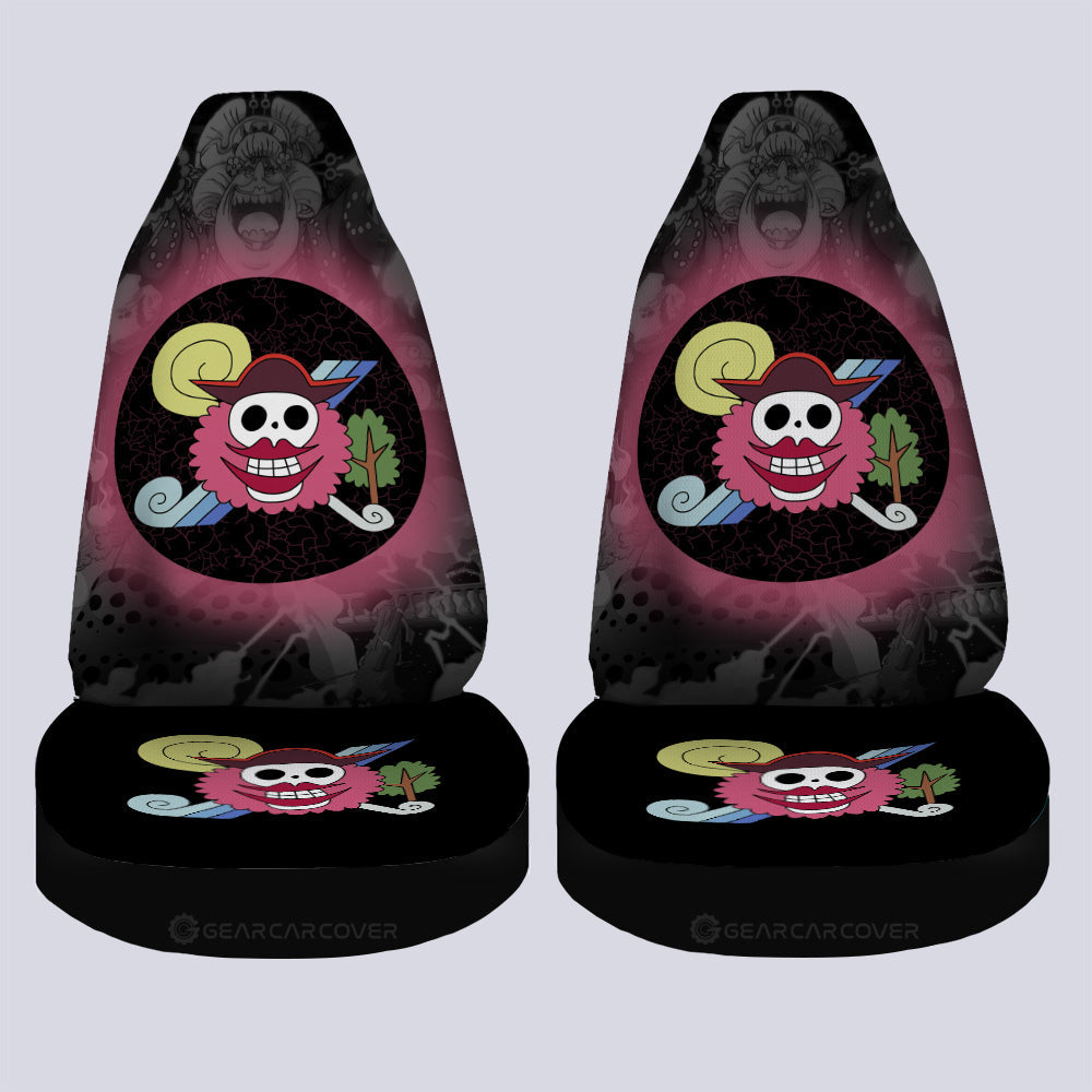 Big Mom Pirates Flag Car Seat Covers Custom One Piece Anime Car Accessories - Gearcarcover - 4