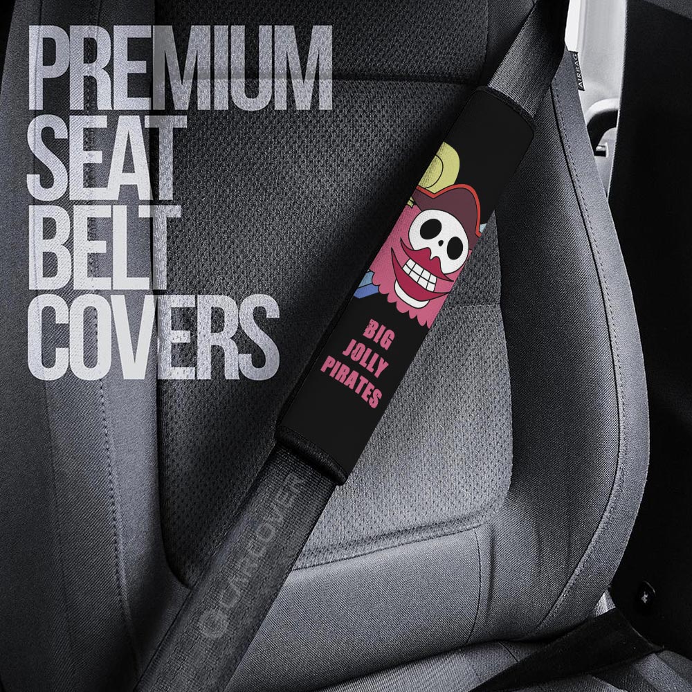 Big Mom Pirates Flag Seat Belt Covers Custom One Piece Anime Car Accessories - Gearcarcover - 3