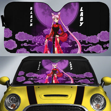 Black Lady Car Sunshade Custom Sailor Moon Anime Car Accessories - Gearcarcover - 1