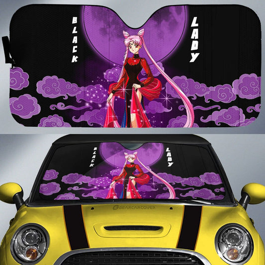 Black Lady Car Sunshade Custom Sailor Moon Anime Car Accessories - Gearcarcover - 1