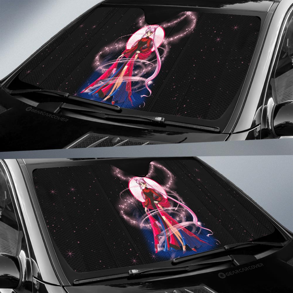 Black Lady Car Sunshade Custom Sailor Moon Anime Car Interior Accessories - Gearcarcover - 3