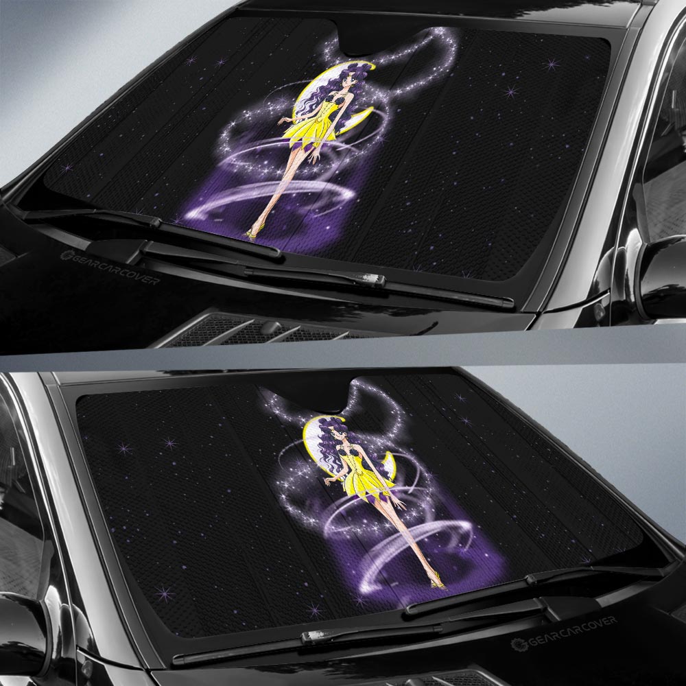 Black Lady Car Sunshade Custom Sailor Moon Anime Car Interior Accessories - Gearcarcover - 1