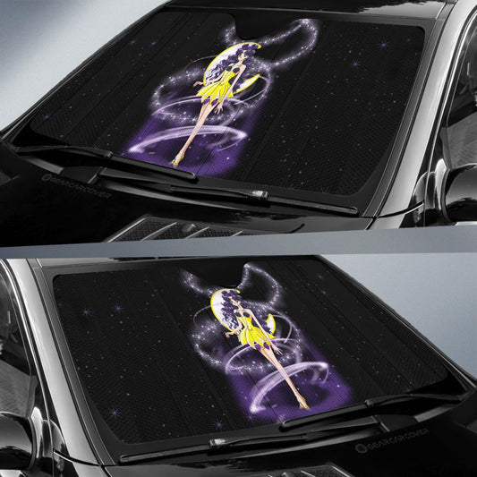 Black Lady Car Sunshade Custom Sailor Moon Anime Car Interior Accessories - Gearcarcover - 1