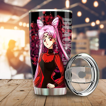 Black Lady Sailor Moon Tumbler Cup Custom Anime Car Accessories - Gearcarcover - 1