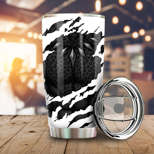 Black Panther Tumbler Cup Custom Car Accessories - Gearcarcover - 2