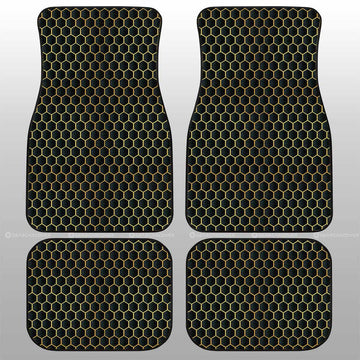 Black Pattern Car Floor Mats Custom Honeycomb Background Car Accessories - Gearcarcover - 1