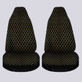 Black Pattern Car Seat Covers Custom Honeycomb Background Car Accessories - Gearcarcover - 2