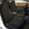 Black Pattern Car Seat Covers Custom Honeycomb Background Car Accessories - Gearcarcover - 3