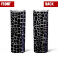 Black Skin Pattern Crocodile Custom Tall Glitter Tumbler - Gearcarcover - 2