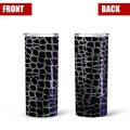 Black Skin Pattern Crocodile Custom Tall Glitter Tumbler - Gearcarcover - 1