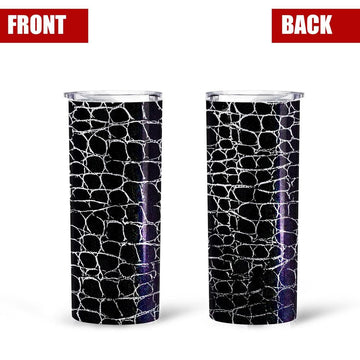 Black Skin Pattern Crocodile Custom Tall Glitter Tumbler - Gearcarcover - 1