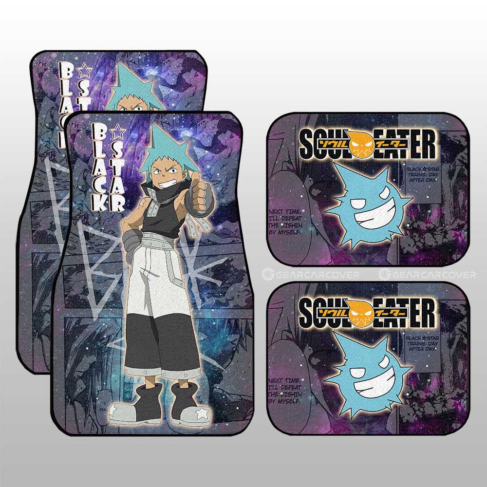 Black Star Car Floor Mats Custom Soul Eater Anime Manga Galaxy Style - Gearcarcover - 1