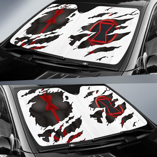 Black Widow Car Sunshade Custom Car Accessories - Gearcarcover - 2