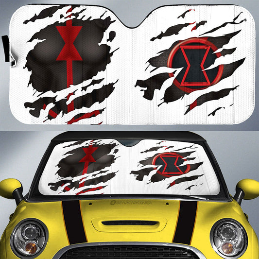 Black Widow Car Sunshade Custom Car Accessories - Gearcarcover - 1