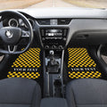 Black Yellow Checkered Personalized Car Floor Mats - Gearcarcover - 4