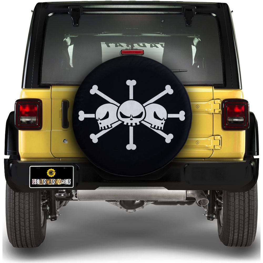 Blackbeard Flag Spare Tire Covers Custom One Piece Anime Car Accessories - Gearcarcover - 1