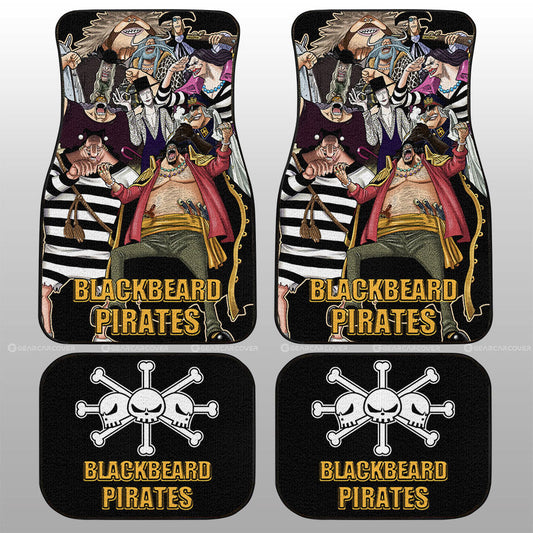 Blackbeard Pirates Car Floor Mats Custom One Piece Anime Car Accessories - Gearcarcover - 1