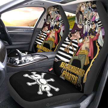 Blackbeard Pirates Car Seat Covers Custom One Piece Anime Car Accessories - Gearcarcover - 1