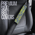 Blue And Yellow Tie Dye Seat Belt Covers Custom Hippie Car Accessories Gifts - Gearcarcover - 3