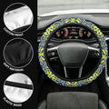 Blue And Yellow Tie Dye Steering Wheel Covers Custom Hippie Tie Dye Hippie Car Accessories - Gearcarcover - 3