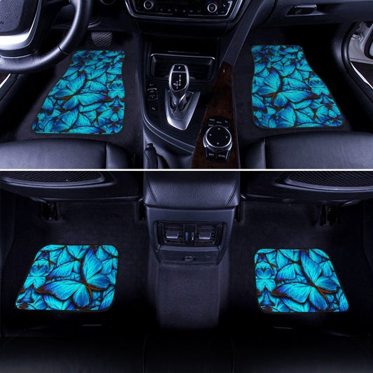 Blue Butterfly Car Floor Mats Custom Cool Car Accessories - Gearcarcover - 2