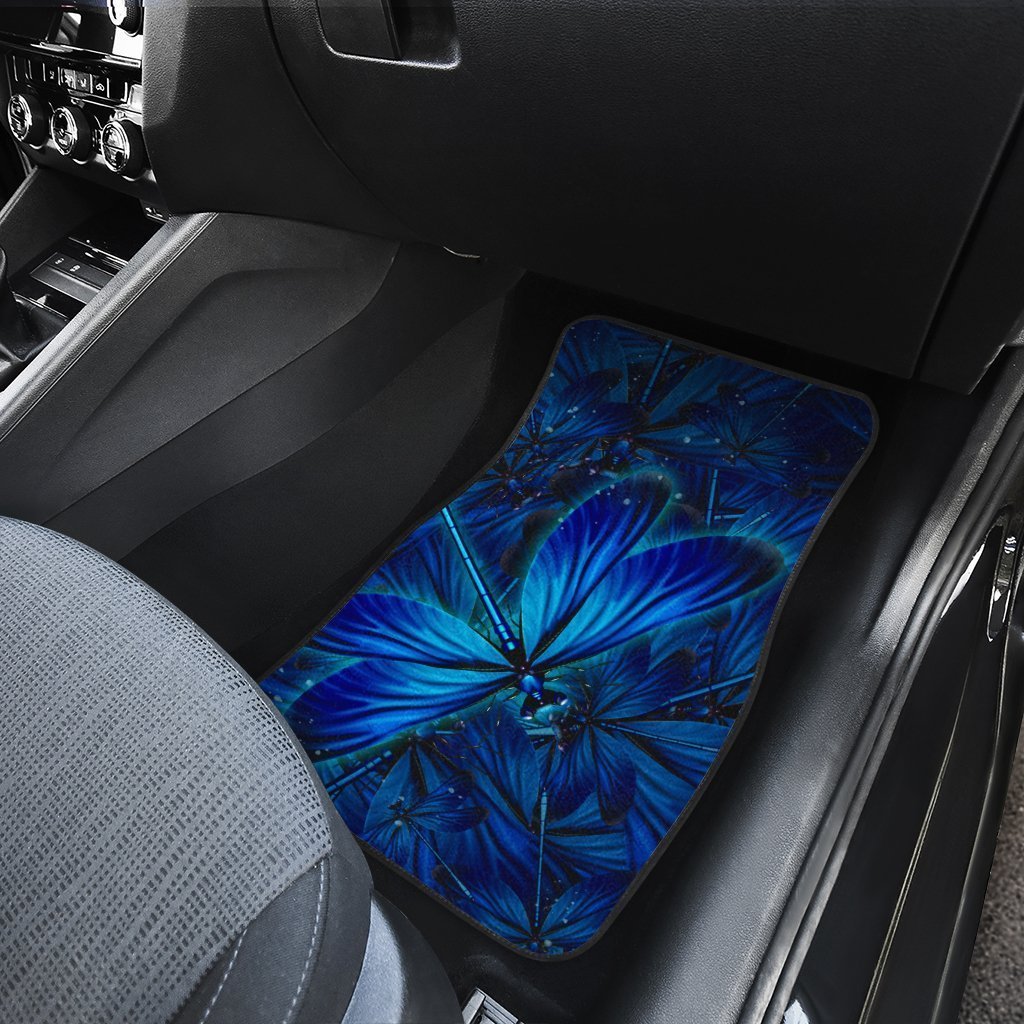 Blue Dragonfly Car Floor Mats Custom Dragonfly Car Accessories - Gearcarcover - 4