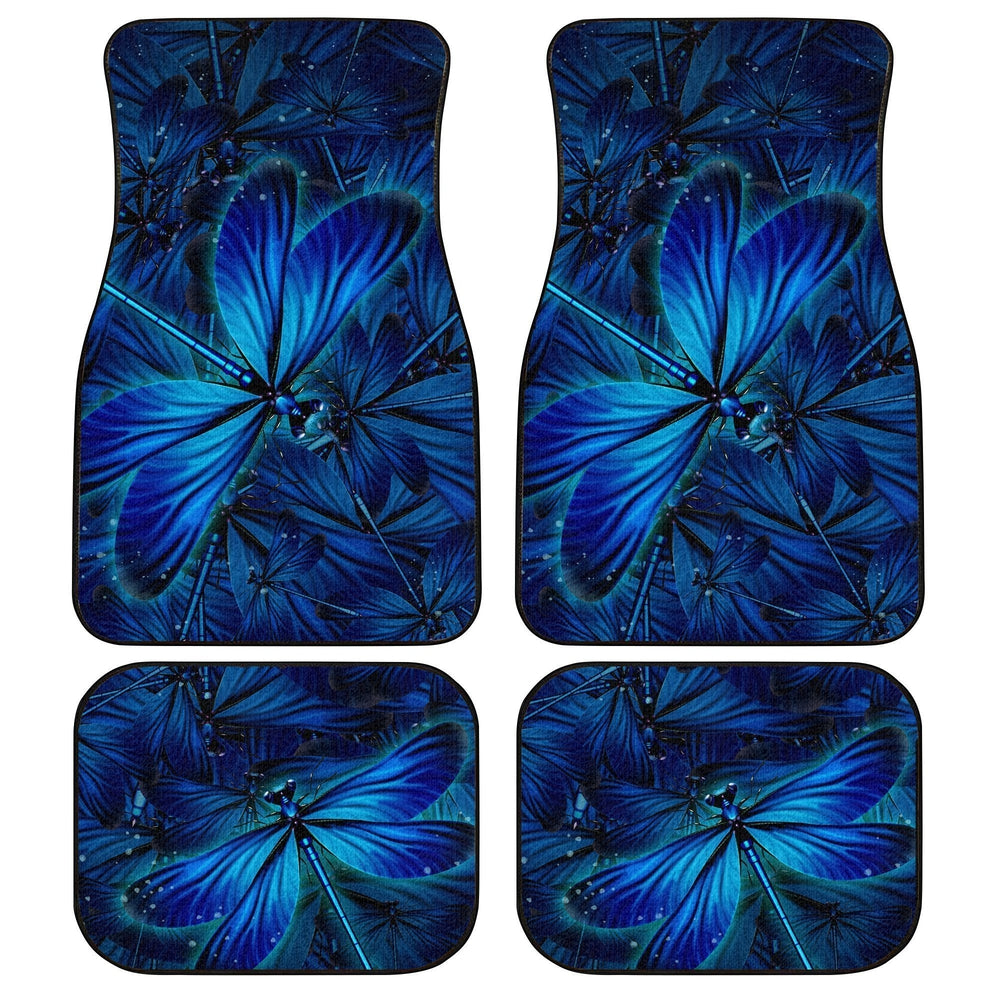 Blue Dragonfly Car Floor Mats Custom Dragonfly Car Accessories - Gearcarcover - 1