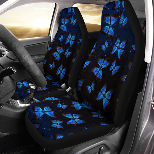 Blue Morpho Butterfly Car Seat Covers Custom Insect Car Accessories - Gearcarcover - 1