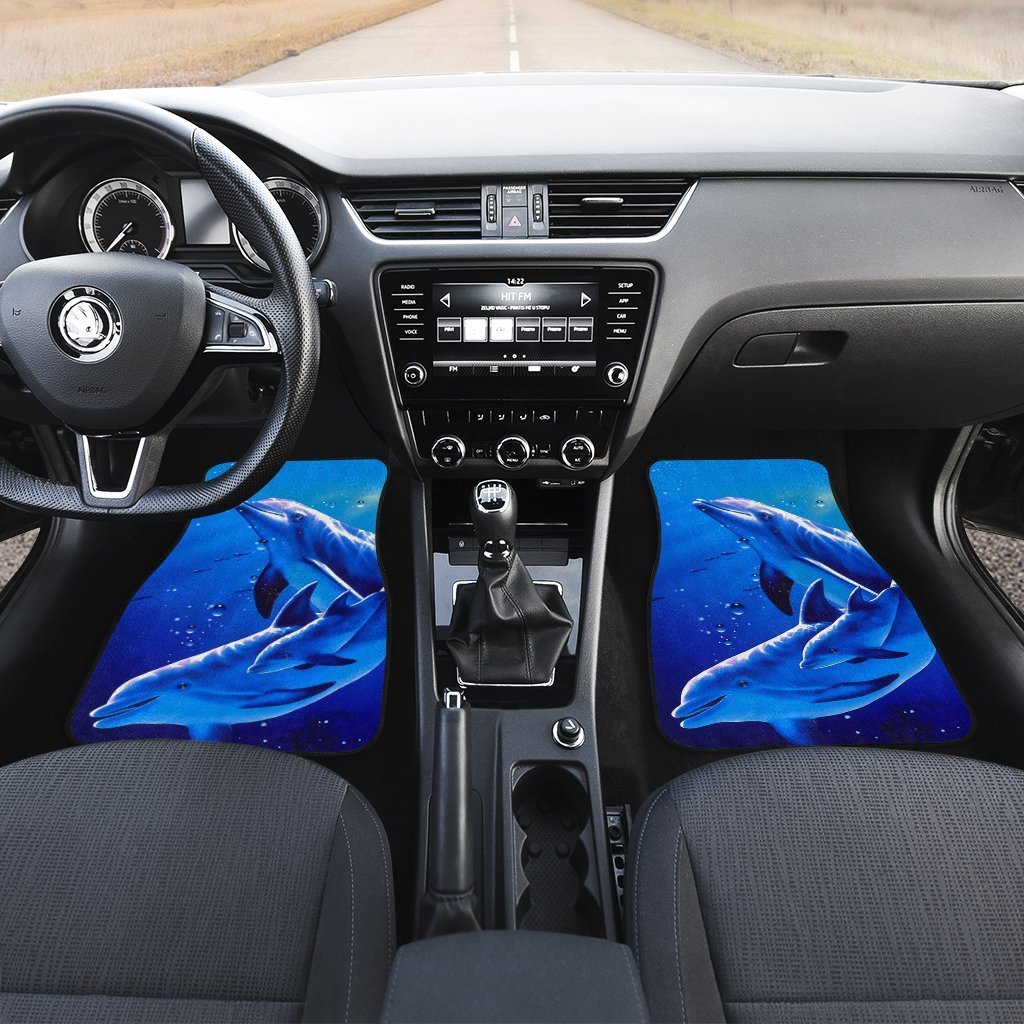 Blue Ocean Dolphin Car Floor Mats Custom Dolphin Car Accessories - Gearcarcover - 3