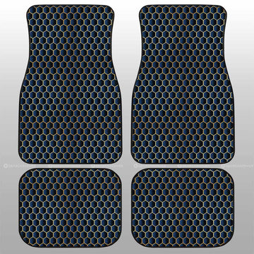 Blue Pattern Car Floor Mats Custom Honeycomb Background Car Accessories - Gearcarcover - 1