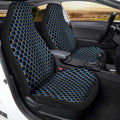 Blue Pattern Car Seat Covers Custom Honeycomb Background Car Accessories - Gearcarcover - 3