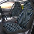 Blue Pattern Car Seat Covers Custom Honeycomb Background Car Accessories - Gearcarcover - 4