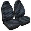 Blue Pattern Car Seat Covers Custom Honeycomb Background Car Accessories - Gearcarcover - 1