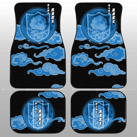 Blue Rose Car Floor Mats Custom Anime Black Clover Car Interior Accessories - Gearcarcover - 2