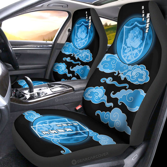 Blue Rose Car Seat Covers Custom Anime Black Clover Car Interior Accessories - Gearcarcover - 2