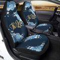 Blue Rose Car Seat Covers Custom Personalized Name Car Accessories - Gearcarcover - 3