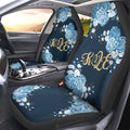 Blue Rose Car Seat Covers Custom Personalized Name Car Accessories - Gearcarcover - 4