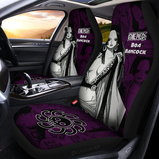 Boa Hancock Car Seat Covers Custom Anime Mix Manga One Piece Car Interior Accessories - Gearcarcover - 2