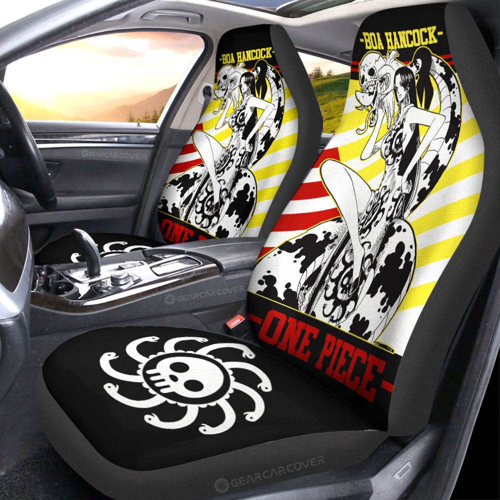 Boa Hancock Car Seat Covers Custom One Piece Anime Car Accessories - Gearcarcover - 3