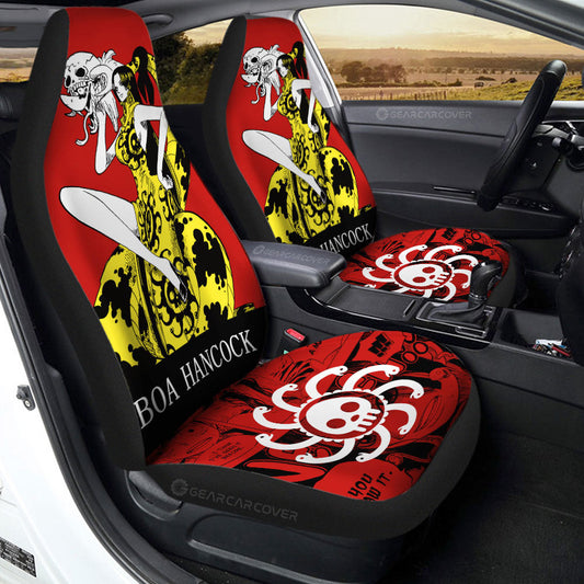Boa Hancock Car Seat Covers Custom One Piece Anime Car Accessories - Gearcarcover - 2