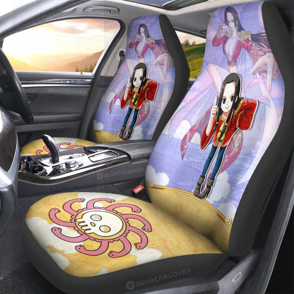 Boa Hancock Car Seat Covers Custom One Piece Map Car Accessories For Anime Fans - Gearcarcover - 2