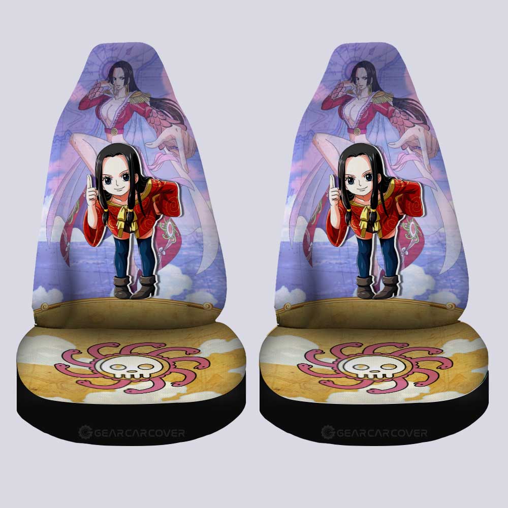 Boa Hancock Car Seat Covers Custom One Piece Map Car Accessories For Anime Fans - Gearcarcover - 4