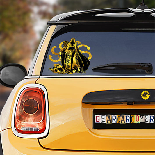 Boa Hancock Car Sticker Custom One Piece Anime Gold Silhouette Style - Gearcarcover - 1