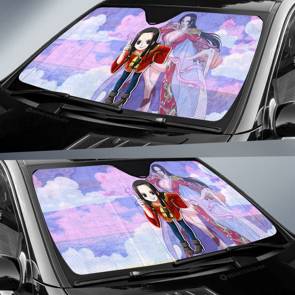 Boa Hancock Car Sunshade Custom One Piece Map Car Accessories For Anime Fans - Gearcarcover - 2