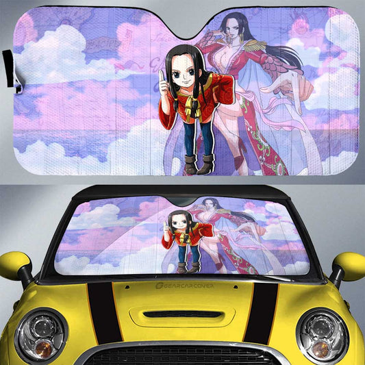 Boa Hancock Car Sunshade Custom One Piece Map Car Accessories For Anime Fans - Gearcarcover - 1
