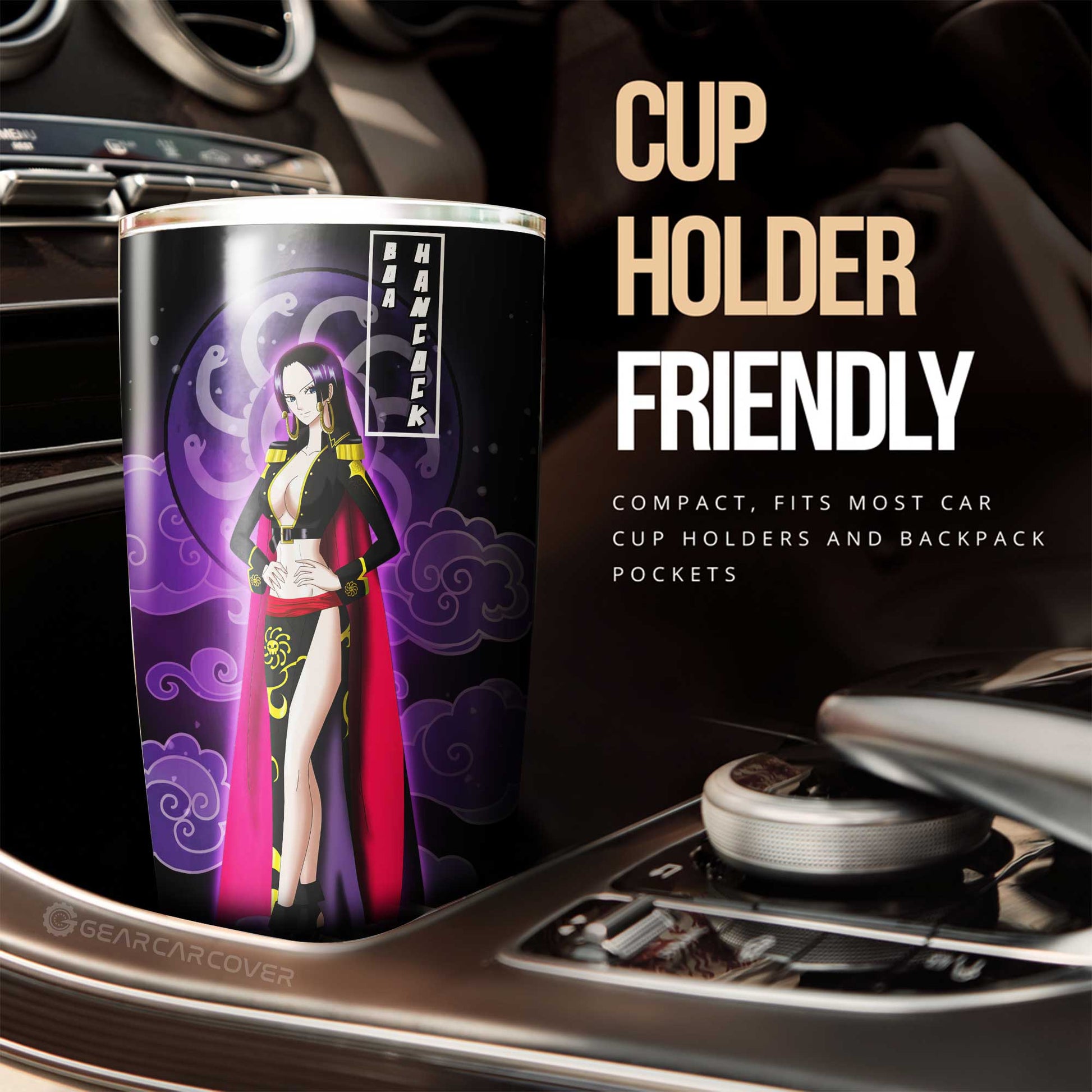 Boa Hancock Tumbler Cup Custom One Piece Anime Car Accessories For Anime Fans - Gearcarcover - 2